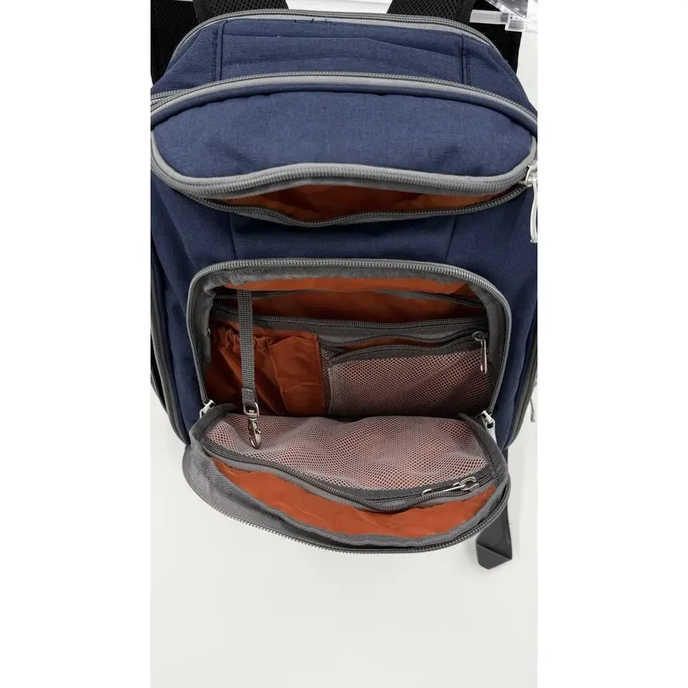 eBags Mother Lode EVD Travel Backpack Blue Carry On Expandable Luggage Laptop